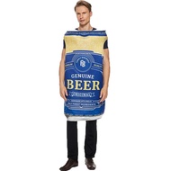 Adult Beer Can Costume Halloween Oktoberfest Funny Drink Costume