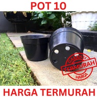 Pot Bunga Murah/ Pot Tanaman / Pot Plastik hitam uk 10 cm