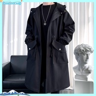 High Quality Jaket Lelaki Quality Cotton Trench coat jacket men's autumn hooded plus-size premium lo