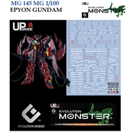 WATER DECAL [MONSTER] MG145 MG 1/100 EPYON + STURM UND DRANG UNIT GUNDAM SLIDE FLUORESCENT 145