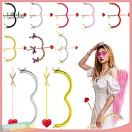 LK Cosplay Prop Bow and Arrow Cupid Bow and Arrow Set Valentine's Day Heart Shape Bow Prop for Photo