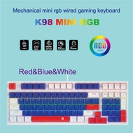 OKER คีย์บอร์ดไฟเรืองแสงหัวเสียบ USB คีย์บอร์ด RGB GAMING KEYBOARD รุ่น K98