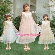(AGE 3,4,5,6,7TH) L2GC-DRESS KUTUNG BLINK PINK WHITE CREAM