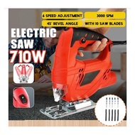 710W Electric Jig Saw With 5 Pieces Blade Multifunctional Jigsaw Electric Saws for Woodworking