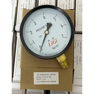 LIGI 7Kg pressure gauge, face size 100mm, copper thread 3/8 PT 17mm (No oil)