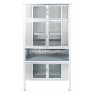 Big Hot CLOSE ตู้กับข้าวอลูมิเนียม โครงเหล็ก 3 ฟต 6 ประตู SENSE-B92 ขนาด 92x43x166 ซม.สีเงิน ของแท้