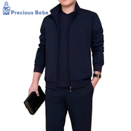 Men Sport Outfit Men Sports Suit Mens Sporty Zip-up Sweatshirt and Pants Set Activewear for Active M