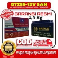 (GARANSI 6 BULAN) AKI MOTOR ORIGINAL BAOLE GTZ5S 5AH MF UNTUK BEAT,VARIO,SCOOPY,SUPRA,MIO,SATRIA F,DLL.FULL KERING BISA LANGSUNG DI PAKAI