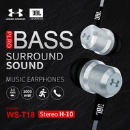 JBL-T18 High Quality Universal Headset 3.5mm Wired Earphones Stereo Music Deep Bass Earbuds Headset
