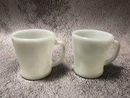 Fire-King cup 珍珠色 D handle 咖啡杯