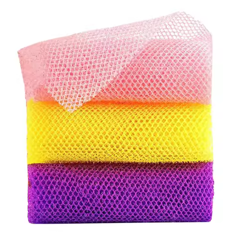 1PC African Net Bath Sponge Washcloth Reusable Long Bath Ball Net Sponge Exfoliating Net Skin Care B