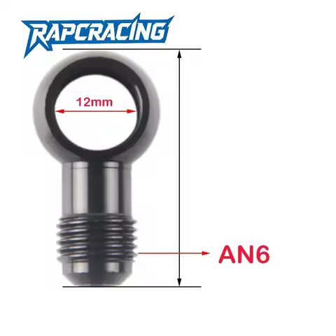 Aluminum banjo adaptor Bolt AN3 AN4 AN6 AN8 AN10 an to 12mm 14mm 16mm 18mm brake fitting Black