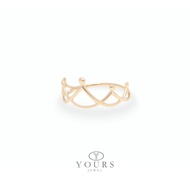 Yours Jewel 916 Gold Athena Ring/ Crown Ring ( Emas 916 Cincin Tiara) *Free Engraving*