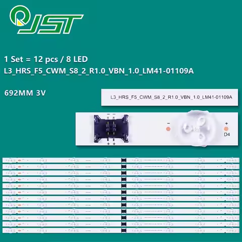 100% New 12pcs/Kit LED Strips for SO NY 65 TV KD-65X85K KD65X85K L3_HRS_F5_CWM_S8_2_R1.0_VBN_1.0_LM4
