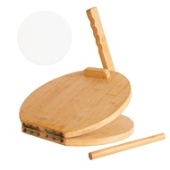 Wooden Tortilla Press 10 Inches Wood Tortilla Press Maker with Rolling Pin & 50 Pcs Parchment Paper