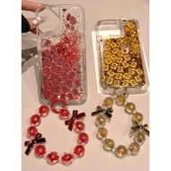 Ready Stock New Year Glitter Full Screen Mahjong Shipping Apple 16ProMax Phone Case Suitable for iPh