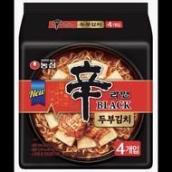 Nongshim Shin Ramyun Black with Tofu Kimchi Instant Noodles 4s 508g [Korean]