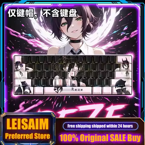 Chainsaw Man Anime Custom Keycap Reze Makima Themed Keycap Mechanical Keyboard Cherry PBT Side engra