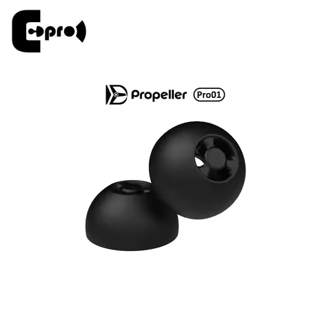 ePro Propeller Pro01 3.7mm Nozzle Replacement Silicone IEM Eartips with Phase Plug and Cone for 3.9-