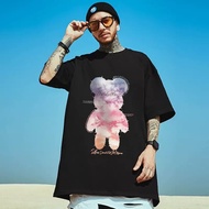Veidoo M-5XL 100% Cotton men T-shirt Trendy ins hip-hop oversize half sleeve large size loose short sleeve T-shirt oversize
