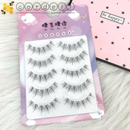 CORDELL Full Strip Lashes, DIY 5-12mm Comic Style Grafting Eyelashes, Practical Korean Natural Look Wispy One-piece False Eyelashes Women