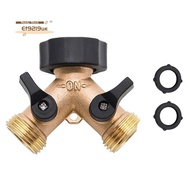 Brass 2-Way Garden Tap Splitter Irrigation Valve Water Splitter