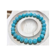 Natural Crystal Amazonite Bracelet 天然水晶天河石手串 7mm+-