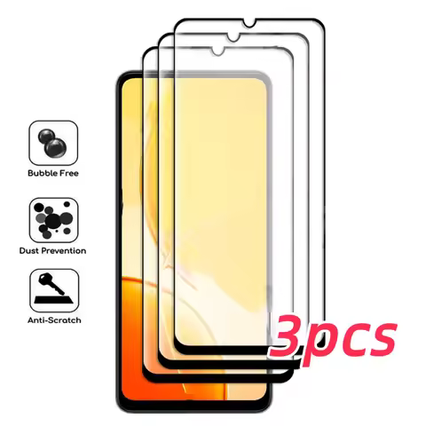 3PCS 9D Glass For vivo Y19 Y17 Y15 Y12 Y11 Y15A Y15s Y95 Y93 Y27 Y28 Y18 Y30 Y04 Y25 Y90 Y33 Y37 Tem