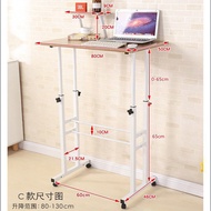 HY&amp;Lifting Table Stand Computer Desk Standing Mobile Workbench Study Desk Adjustable Laptop Desk FKKI