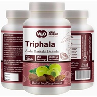 Tablet Triphala, 300 Pil, Bekalan 5 Bulan - Suplemen Herba dengan Amla, Haritaki & Baheda – Menyokon