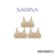 (แพ็ค 3 ชิ้น) [Online Exclusive] Sabina เสื้อชั้นใน ไม่มีโครง รุ่น Habpy Lady รหัส SBXA890