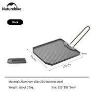 Naturehike Leyan Non stick Frying Pan Integrated Die-casting Foldable Anti Scald Handle 22.6*19.6cm 