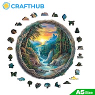 Crafthub 3D หมู่บ้านที่ซ่อนอยู่ | เกมกระดานตัวต่อจิกซอว์ไม้หนาและคุณภาพสูง