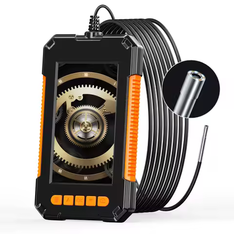 3.9mm Industrial Endoscope Camera 4.3 Inch HD Screen 1080P Snake Camera with Semi Rigid Cable for Au