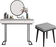 Luxury Dresser Table Vanity Makeup Table Set, Dressing Table with Mirror Vanity Table Set with Stool/3 Drawer for Bedroom Makeup Storage Set (Color : Table+cabinet+stool) interesting