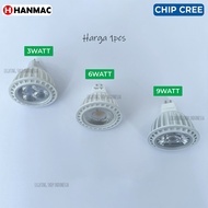 Halogen led lamp 3W 6W 9W 12V 24V chip cree spotlight 24 degrees warm white 2700K 3000K mr16 G4 G5.3