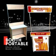 BOOTH MEJA LIPAT PORTABLE ROMBONG JUALAN LIPAT FREE DESAIN UK 80X40