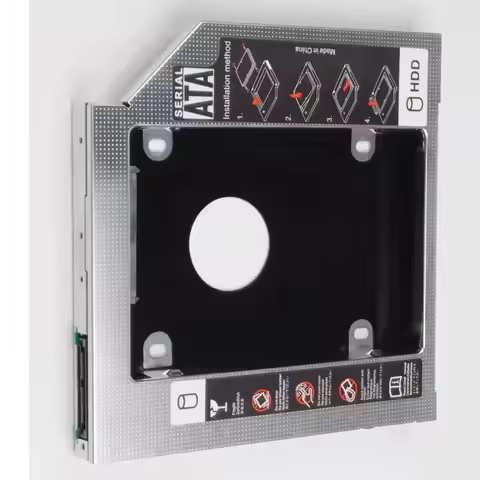 SATA 2nd Hard Drive HDD SSD Case Optical Caddy for Dell Inspiron One 2205 2305 2330 2320 + 14R 17R N