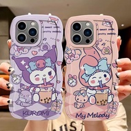 For Huawei Y9 Prime 2019 Nova Y90 Honor 20 Nova 3i 5T 4E P30 Lite Pro P20 Y9S Cartoon Wage Edge Soft Kuromi Melody Phone Case