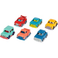 Battat – Wonder Wheels – Set of 6 Mini Toy Cars for Kids – Race Car, Truck, Taxi, Police, Retro, 4x4