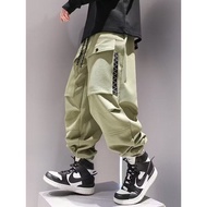 seluar tracksuit lelaki seluar slack lelaki Trend longgar pelajar sekolah menengah, seluar poket bes