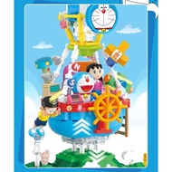 Doraemon Doremon nano brick puzzle flying on a hot air balloon with Nobita & Shizuka Balody 21265