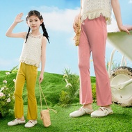 Girls Pants Cool Flared Pants Children Flared Pants Girls Leggings Ice Silk Flared Pants Anti-Mosqui