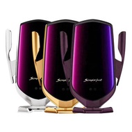 AOE - 新版R2智能Qi-10W自動感應開合無線智能車充/360度夾架多種位置固定不晃(金銅色)