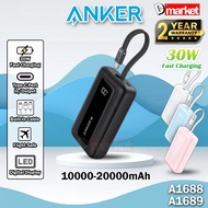 Anker Zolo Power Bank Anker A1688 10000mAh Powerbank 30W Fast Charging Powerbank A1689 20000mAh