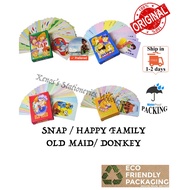 Snap, Old Maid, Donkey, Happy Family Traditional Playing Card Game (8PCS set)