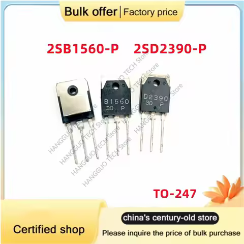 10Pcs=5pair Brand new original 2SD2390-p 2SB1560-p 2SB1560 2SD2390 TO-247 Audio audio amplifier pair