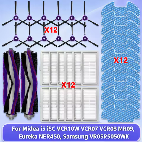 Fit For Midea i5 i5C VCR10W VCR07 VCR08 MR09, Samsung VR05R5050WK, Eureka NER450 Parts Main Roller S
