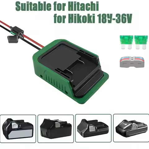 Power Wheel Adapter For Hitachi/for Hikoki 18V-36V Battery with Fuse Switch Battery DIY Adapter Powe