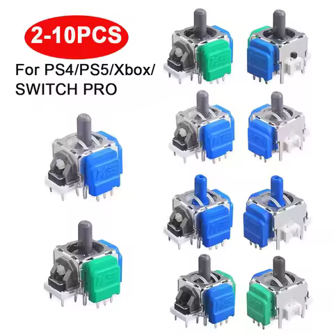 2/10Pcs 3D Analog Stick Replacement TMR Effect Joystick for DualSense PS5 PS4 Xbox Series X/S Switch